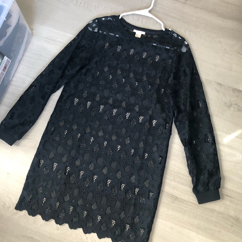 H&M Navy Blue Lace Dress (Size 4)